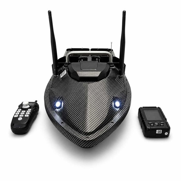 Нов Модел 2026г. Лодка За Захранка v803 PRO 200 точки + Вграден Сонар Lucky 718LIC-WL с 500м Обхват