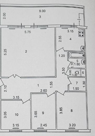 Продаётся 4х комнатная квартира,108кв.м,удвоенный зал,Тузель2,корзинка