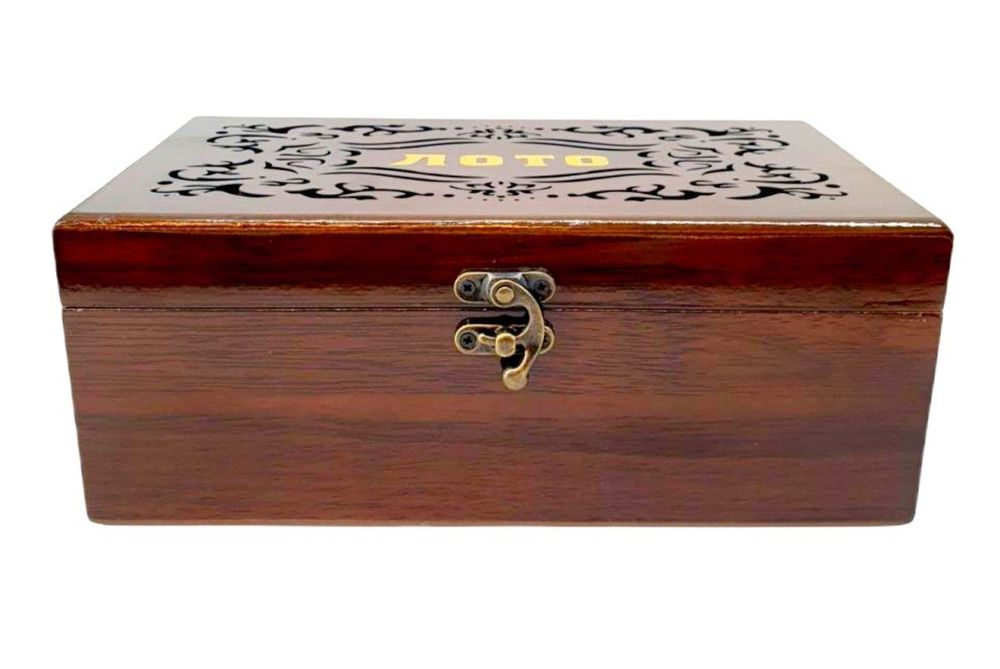 Лото" в деревянной\подарочной шкатулке Настольная игра. Доставка 24/7