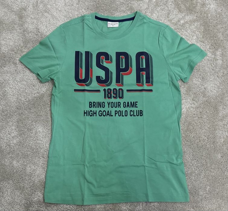Tricou uspa polo verde marimea s