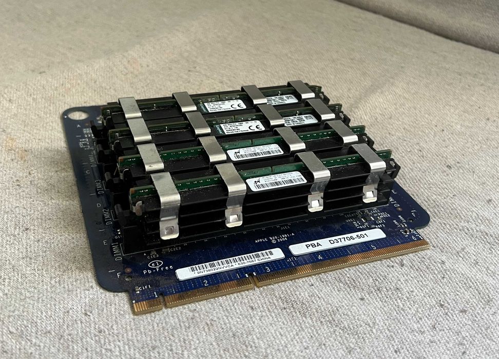 Apple Mac Pro RAM riser card 16GB FB-DIMM ECC DDR2 complet
