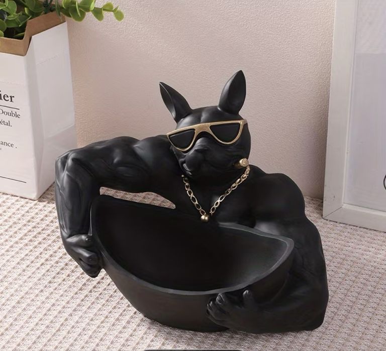 Декоративна статуя булдог фитнес