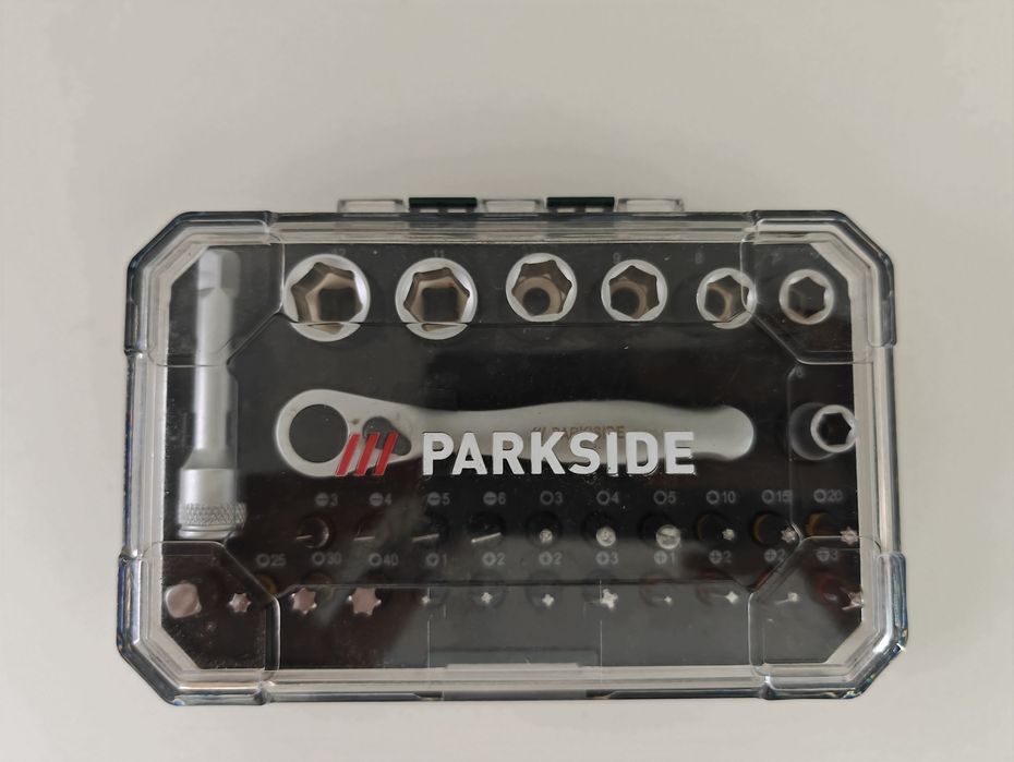 Trusa de tubulare si biti Parkside, set de 31 bucati
