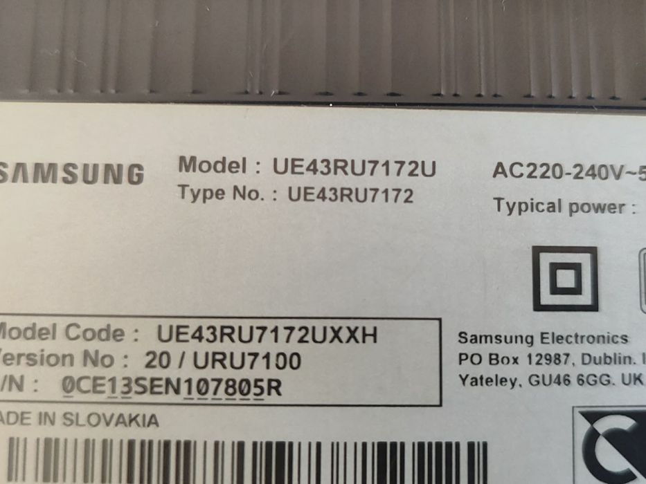 Main Board BN41-02703A / UE43RU7172U / BN94-14860X TV Samsung на части