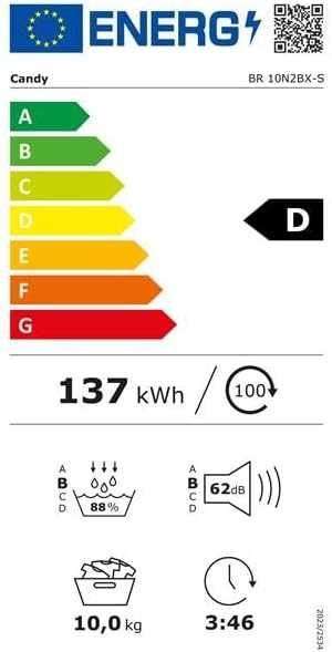 Нова инверторна сушилня Candy BR 10N2BX-S, термопомпа, Easy Iron Plus, Wi-Fi, 10 кг
