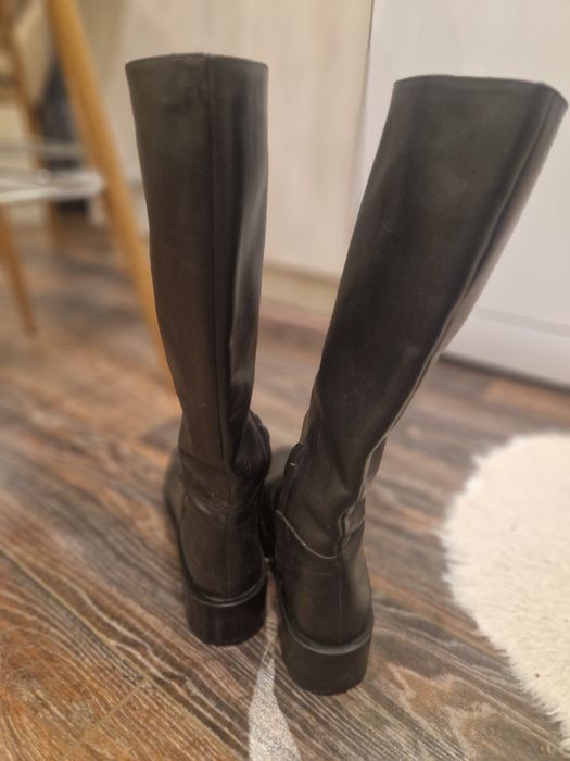 Дамски ботуши Mango. 38 номер. Естествена телешка кожа.