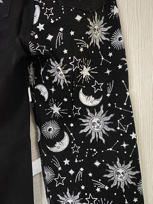 Blugi cu imprimeu soare marimea XS (34)