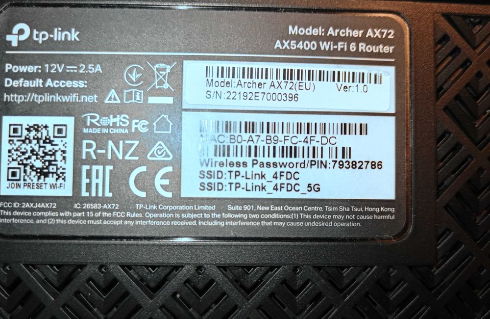 Archer AX72 AX5400 Двухдиапазонный гигабитный Wi-Fi 6 роутер