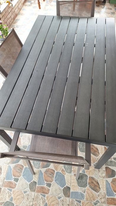 Set masa  cu scaune din aluminiu