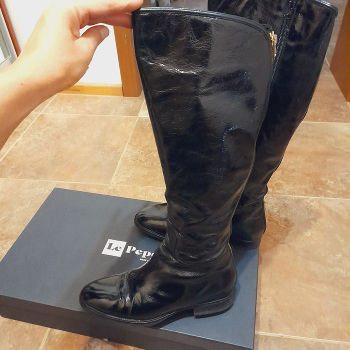 Женские чёрные сапоги