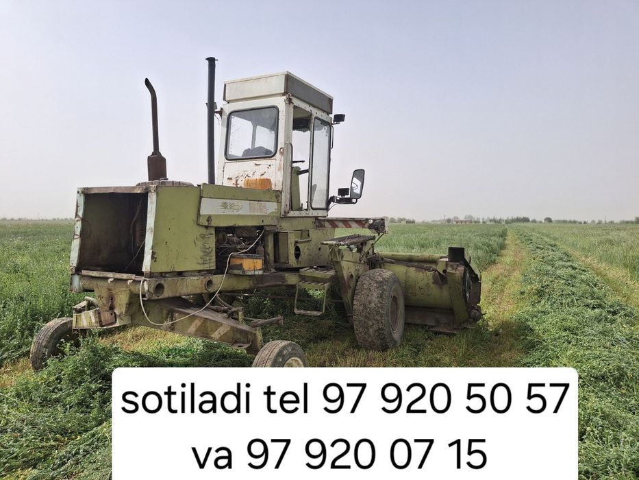 Barcha turdagi oʻtlarni oʻrish uchun kombayn