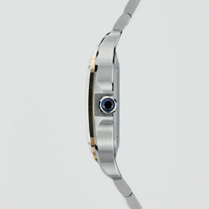 Cartier Santos de Cartier Medium Yellow Gold & Steel Diamond W3SA0007