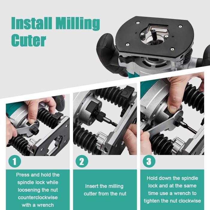 STANEW Електрическа  фреза 1200 W с  12 режещи инструмента, 6 скорости