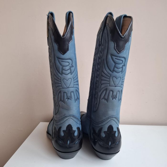 Дамски каубойски ботуши от естествена кожа