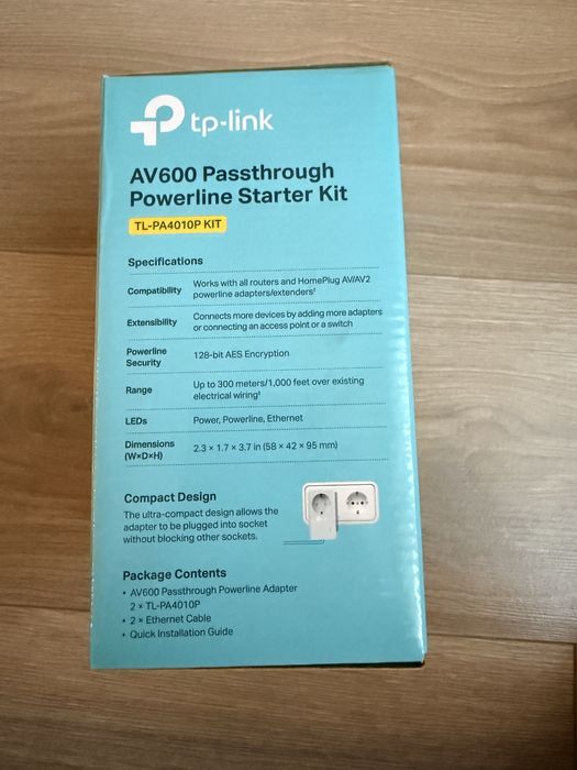 Продавам Powerline адаптер Tp-link TL-PA4010P kit