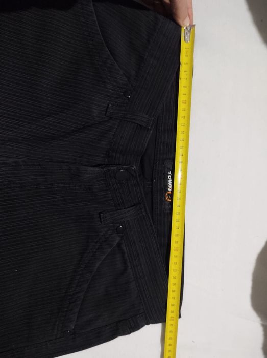 Pantaloni bărbați bumbac raiați negri