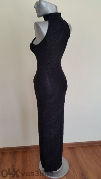 дълга черна бутикова рокля - 80лв.