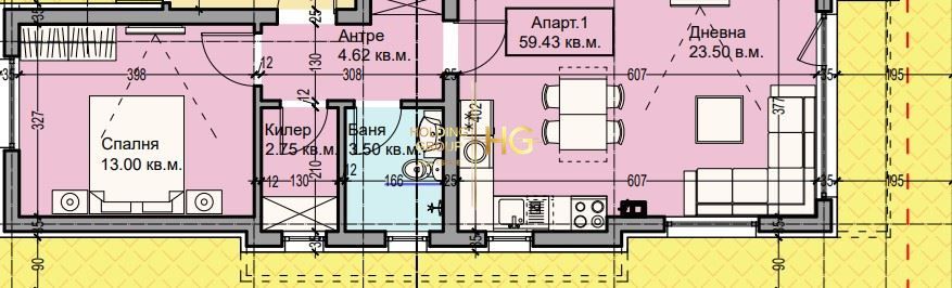 Продава се Двустаен апартамент в Варна, Галата - 72 кв.м за 1320 €/кв.м - Снимка #3