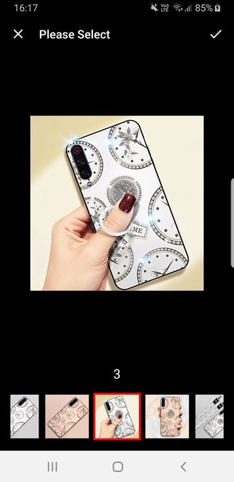 Husa pietricele cu inel " Clock " pentru Samsung A10 ; A70 ; Note 8