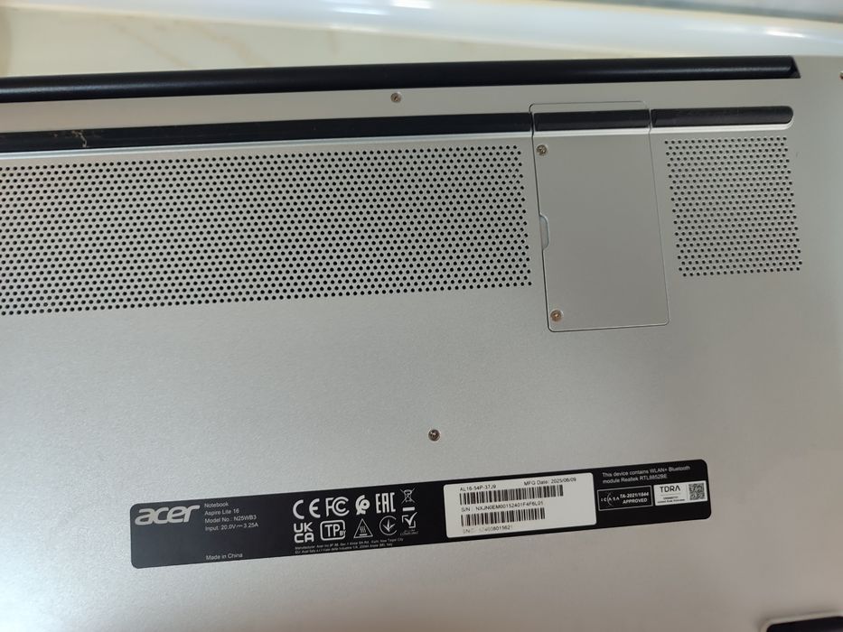 Notebook Acer aspire lite 16 8 gb ddr5/ 256gb ssd