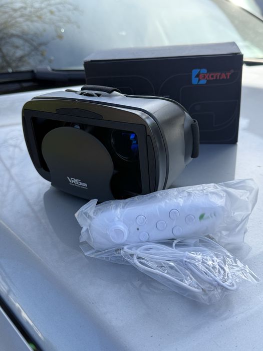 Ochelari VR-G PRO 3D/Telefomanda Bluetooth Controller, Compatibil 5 – 7” inch, Realitate Virtuala Jocuri-Nou-