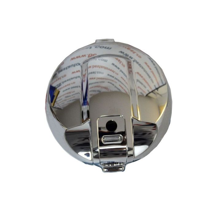 Proiector auto Wesem 12V bec H3 si led rotund, 183x97mm rotund sticla alba carcasa cromata, cu lumina de drum, 1 buc.