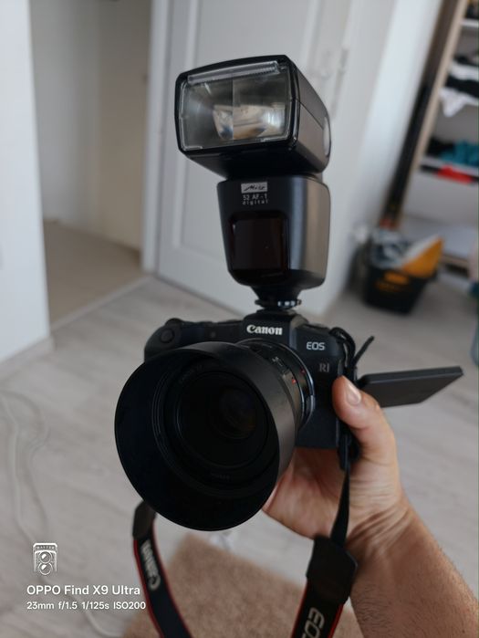 Canon rp,obiectiv ef f1.8,adaptor,blit