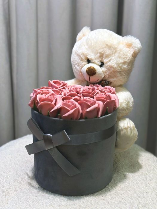 Aranajament urs/flori sapun