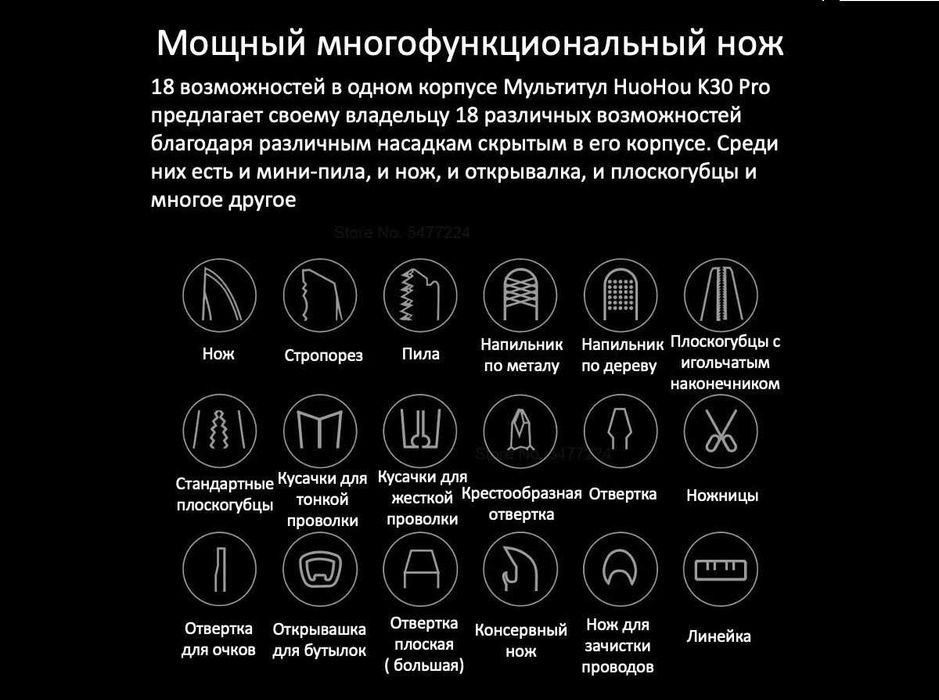 Мультитул многофункциональный Xiaomi Mi HuoHou NexTool Pro K30