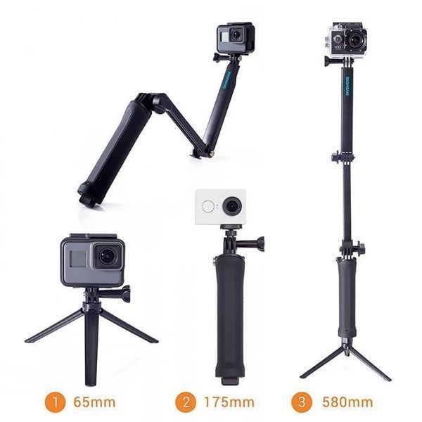 3 way стик - трипод - ръкохватка | За GoPro екшън камери и телефони