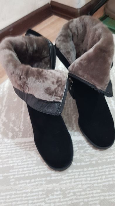 Сапоги замшевые,теплые