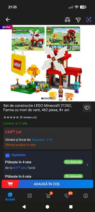 Lego Minecraft moara de vant