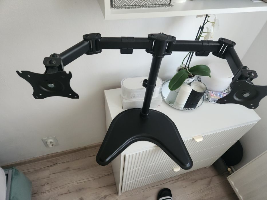 Vand suport 2 monitoare, brate reglabile  scaun birou