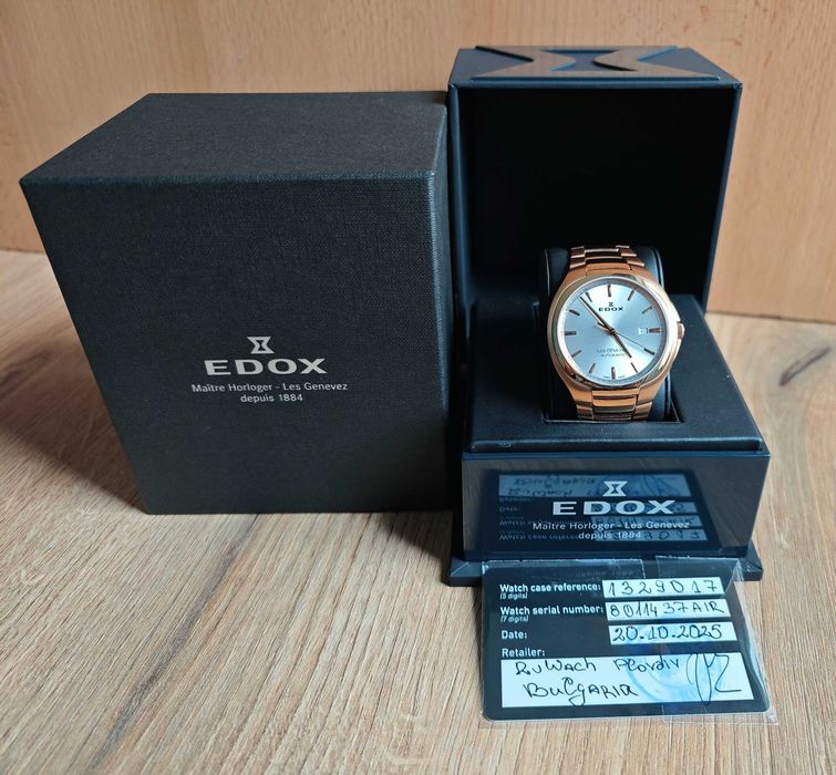 БАРТЕР EDOX Les Bemonts Ultra Slim Automatic Rose Gold