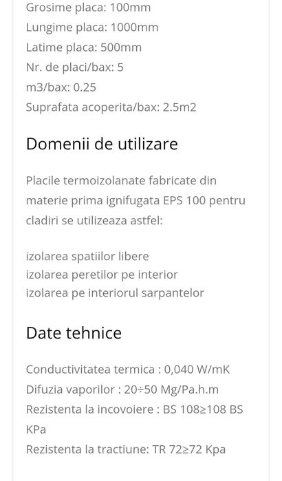 Poliester bax grosime 10 densitate 100