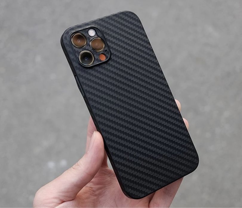 Iphone 13 / 14 15 16 PRO MAX Husa Protectie Camera Carbon Style Black