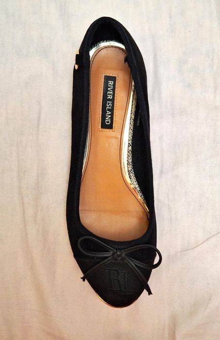 Balerini River Island „TIFFANY” negri/aurii