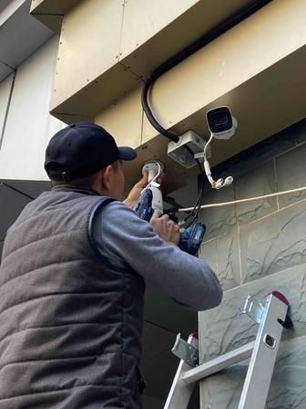 Установка камера видеонаблюдения