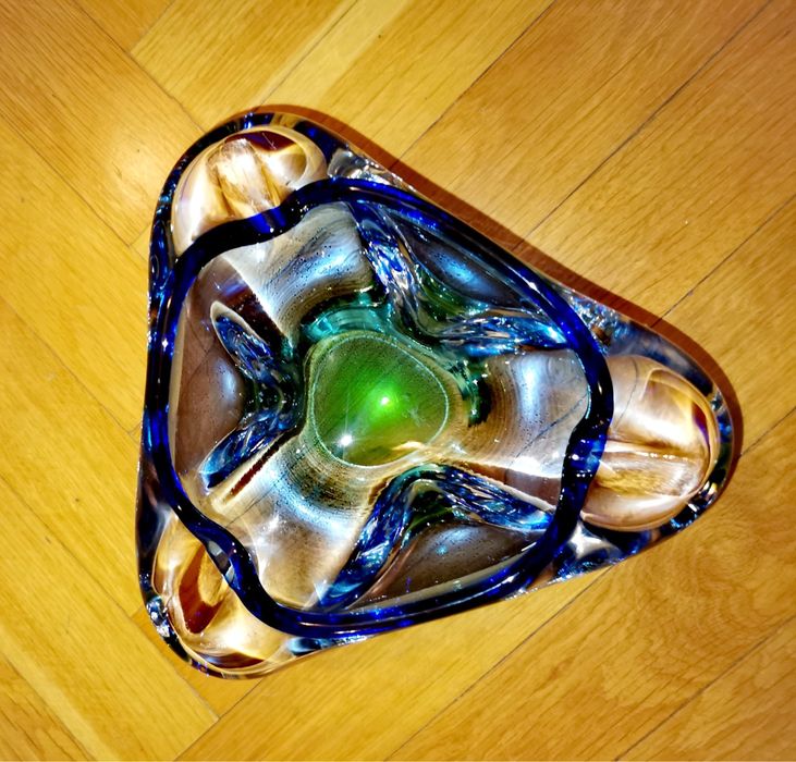 Пепелник Мурано за пури цигари дизайнер Флавио Поли segusosommerso