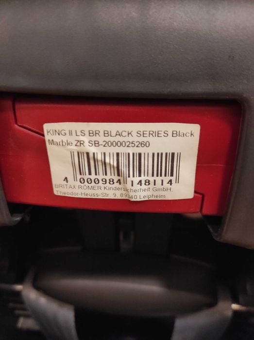 Столче за кола (9-18 кг) Britax Romer KING II LS Black Series Black Marble
