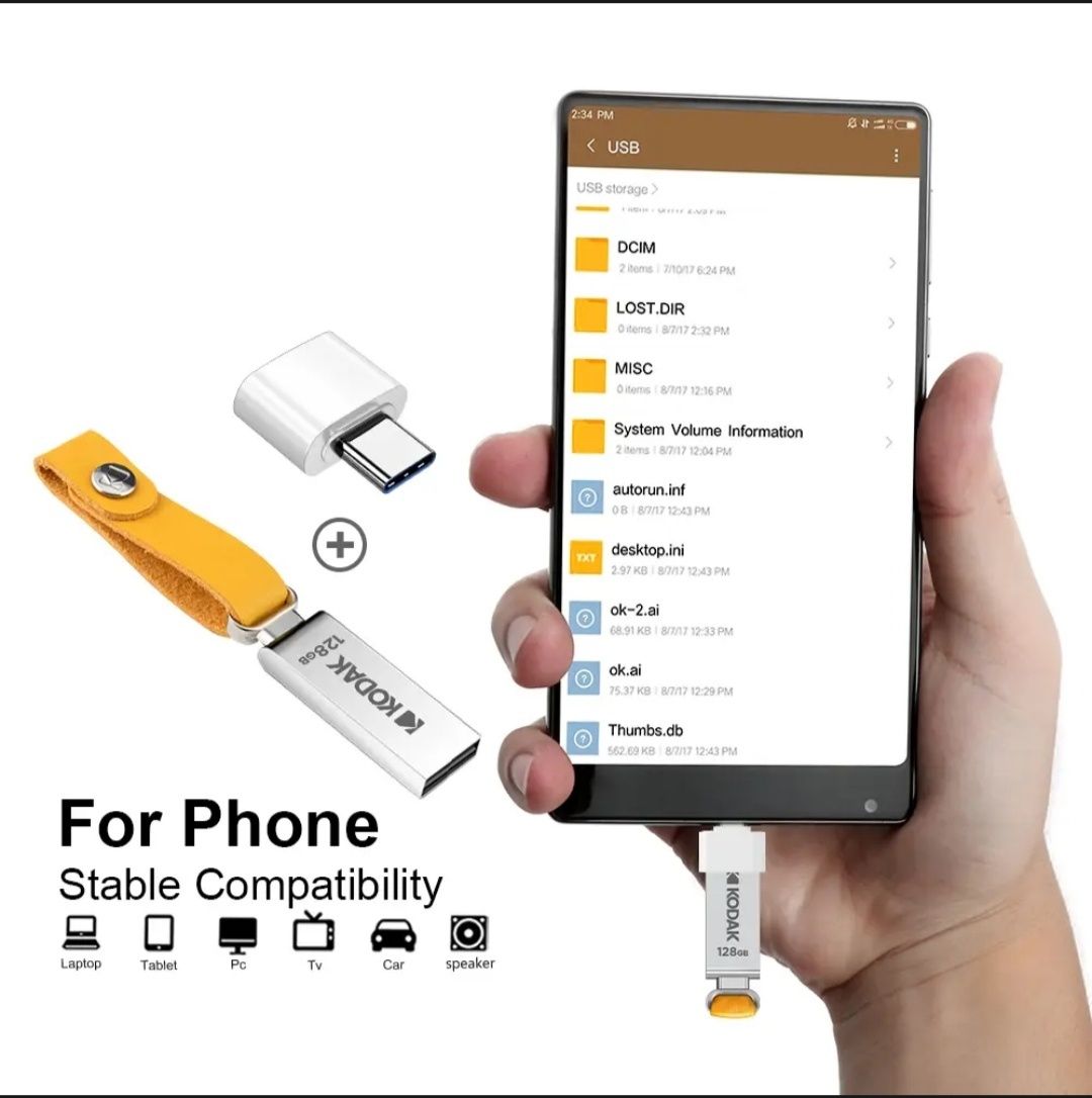 Флешка USB 64 Гб, фирменная , высокоскоростная , Usb Flash KODAK: 100 000  сум - Внешние накопители Ташкент на Olx