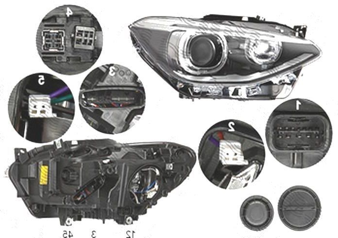 Far Bmw Seria 1 (F20), 08.2011-06.2015, fata, Dreapta, bi-xenon; cu LED daytime running light; D1S+LED+PY21W; electric; fara unitate control; fara ballast; cu motor, Depo