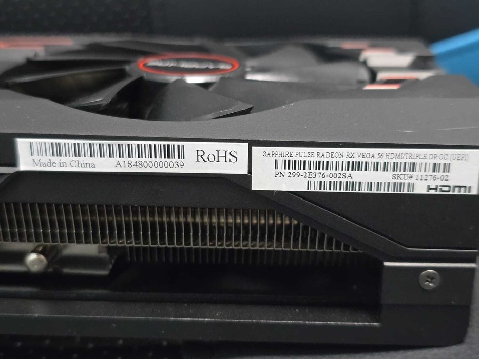 Placă video Sapphire Pulse Radeon RX Vega 56, 8GB, 2048-bit