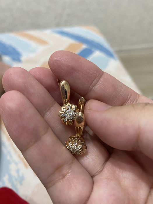 Золотые серьги 585 проба