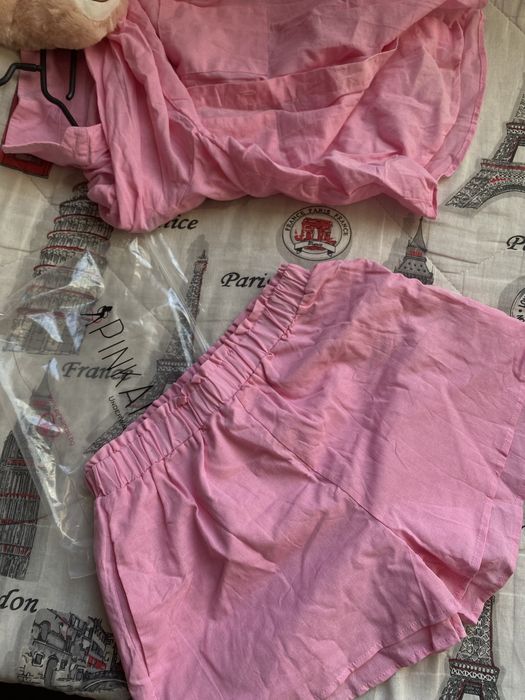 Летен комплект в розов цвят