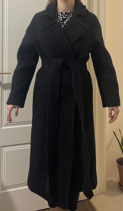 Palton dama lana negru