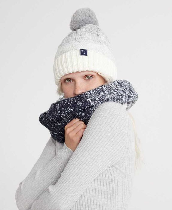 Manusi si Fular Superdry Clarrie Cable NOI (Mittens and Snood)