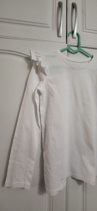 Bluza alba cu volanase Sinsay