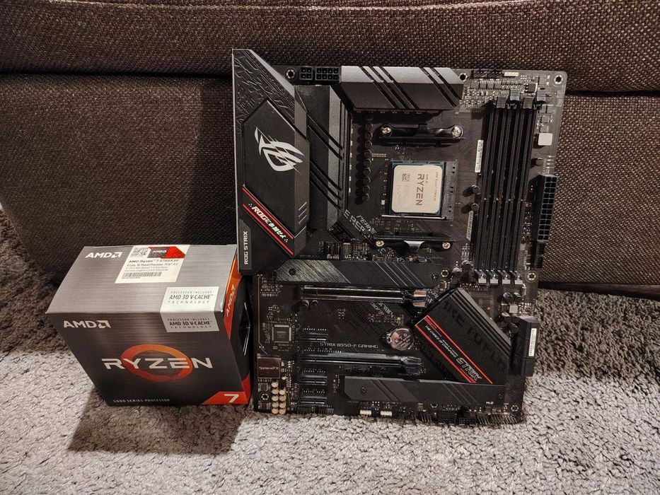 AMD Ryzen 7 5700X3D 8-Core 16-Thread 4.1GHz + ASUS ROG Strix B550-F Gaming AM4