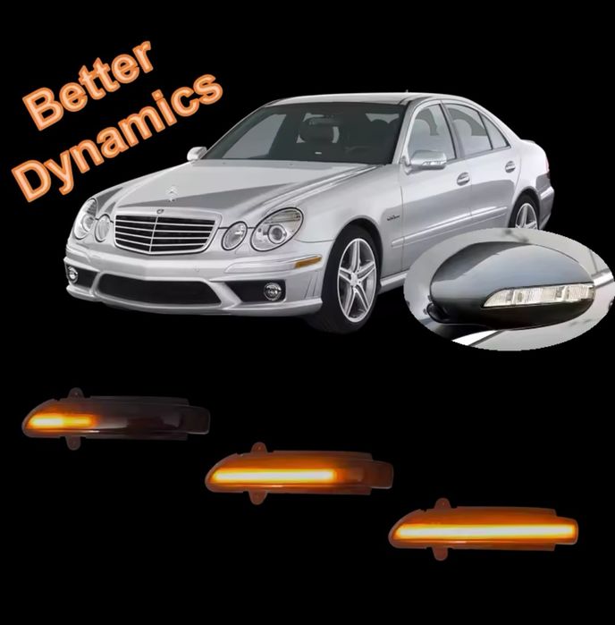 Динамични LED мигачи за огледала Mercedes CLS W219, S W221, E W211, CL